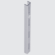 Single slotted shelving system wall rails