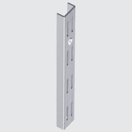 Double slotted wall upright