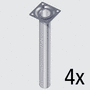 Номер артикула 11120: Набор состоит из 4 металлических ножек Ø 30 мм, представлен в различных цветах.