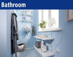 Shelving systems for your bathroom. Wall fasteners and wire ladders.