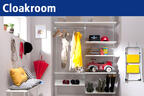 Shelf system for your cloakroom. Order and storage space in the hallway.