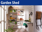 The shelf for your garden house. Space saving and clear.