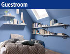 Shelving for your guestroom. Space under the sloping roof.