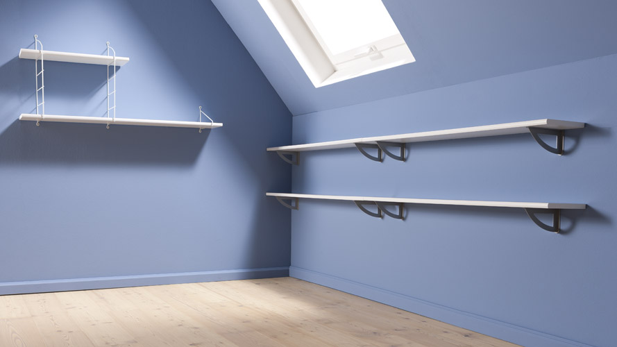 Regale für Ihr Gästezimmer! Ideen unter der Dachschräge.